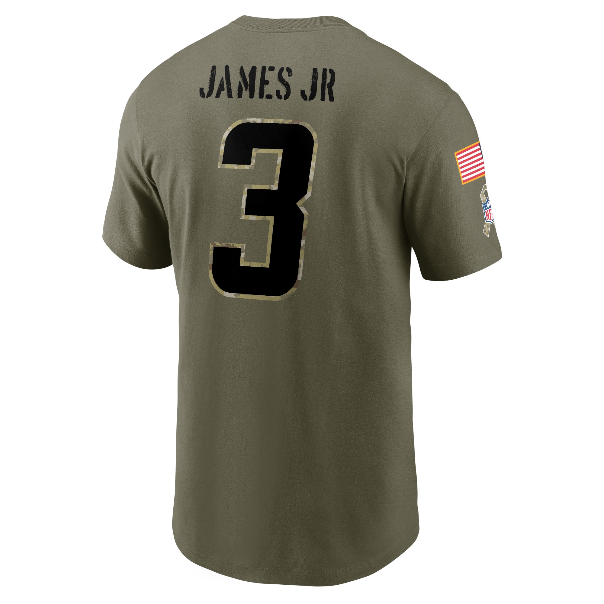 Men's Los Angeles Chargers Derwin James Jr. Nike Olive 2022 Salute To Service Name & Number T-Shirt