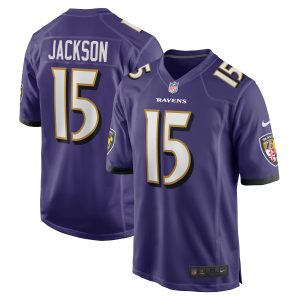 Men's Baltimore Ravens DeSean Jackson Nike Purple Game Player Jersey