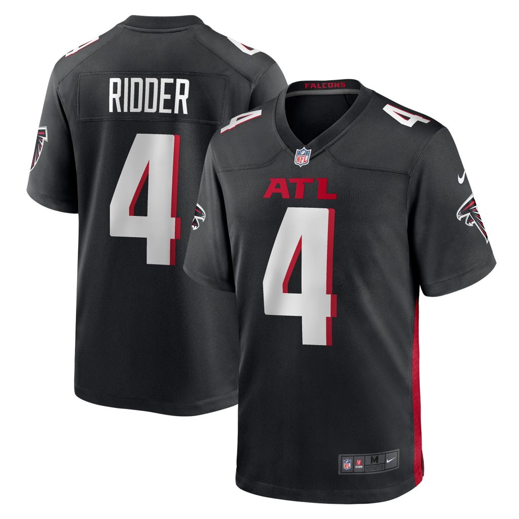 Men's Atlanta Falcons Desmond Ridder Nike Black Player Game Jersey