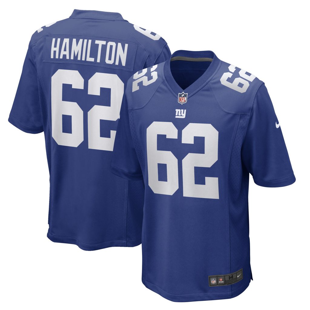 Men's New York Giants Devery Hamilton Nike Royal Game Player Jersey