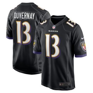 Men's Baltimore Ravens Devin Duvernay Nike Black Game Player Jersey