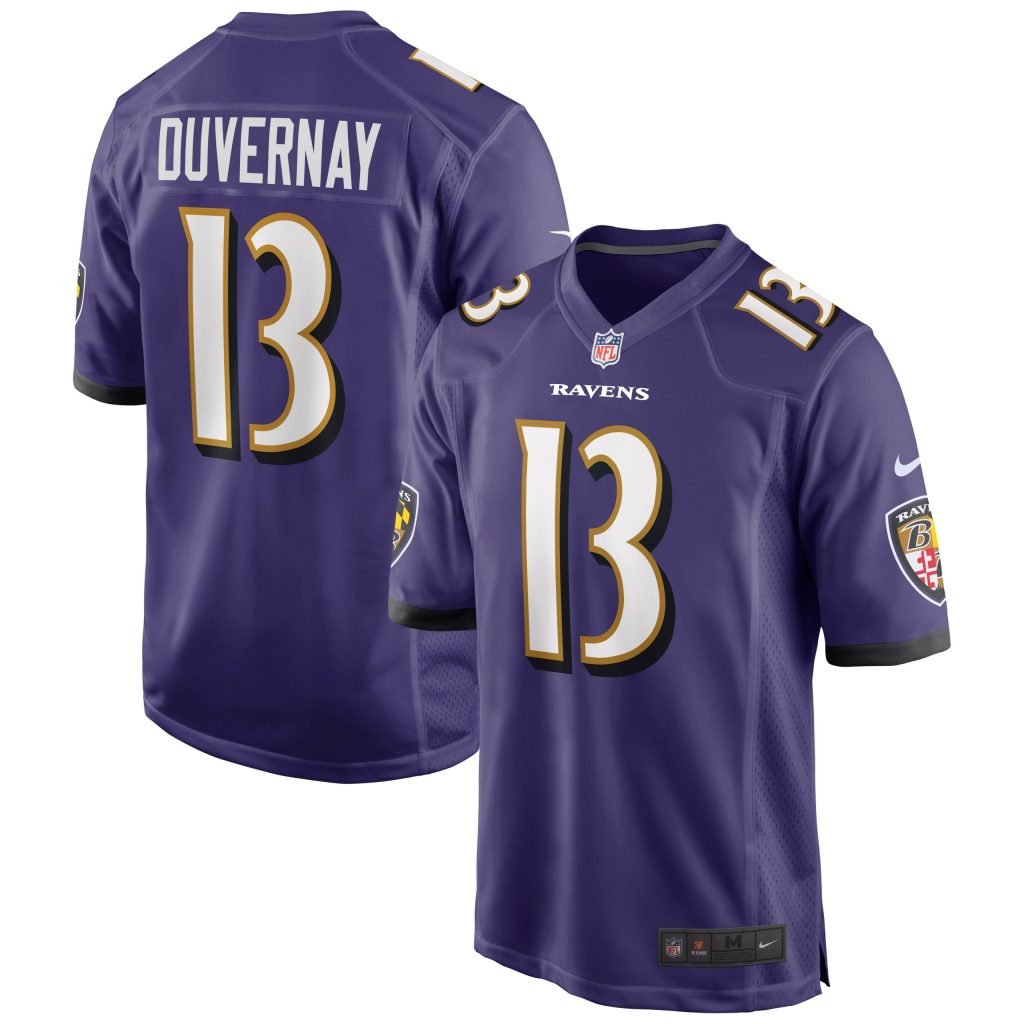 Men's Baltimore Ravens Devin Duvernay Nike Purple Game Jersey