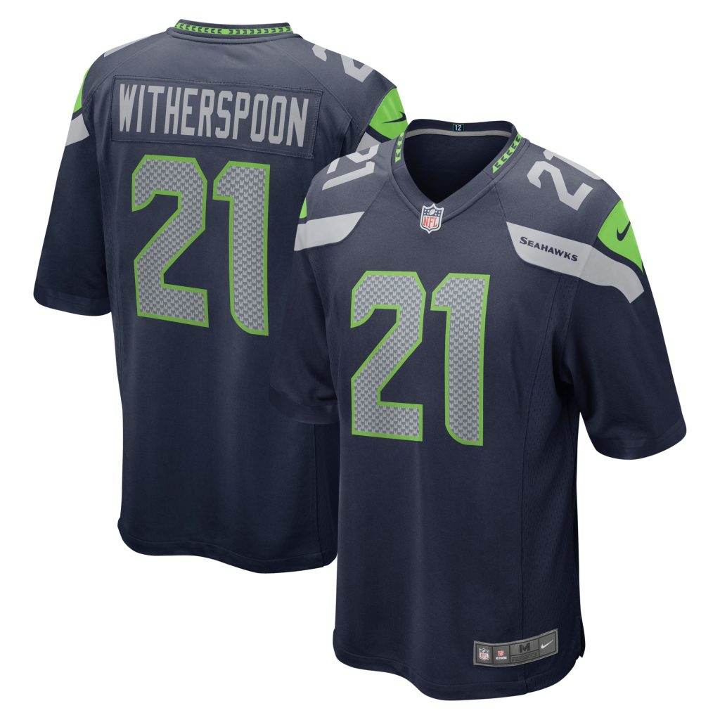 Men's Seattle Seahawks Devon Witherspoon Nike College Navy 2023 NFL Draft First Round Pick Game Jersey