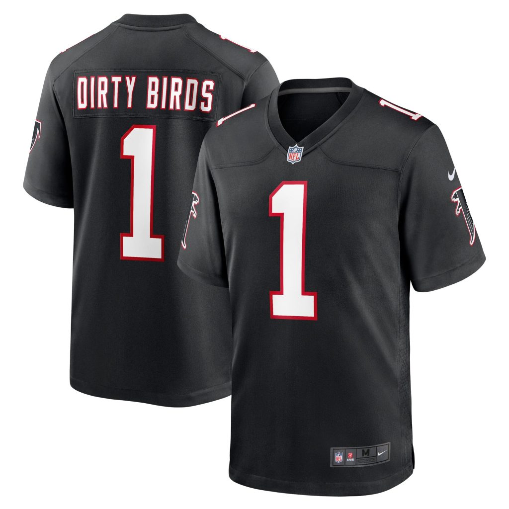 Men's Atlanta Falcons Dirty Birds Nike Black Throwback Game Jersey