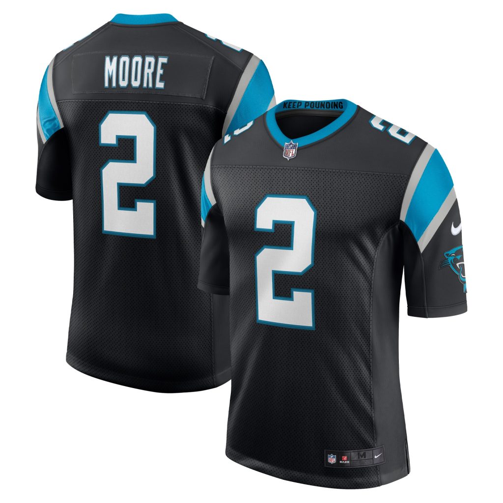 Men's Carolina Panthers D.J. Moore Nike Black Vapor Limited Jersey
