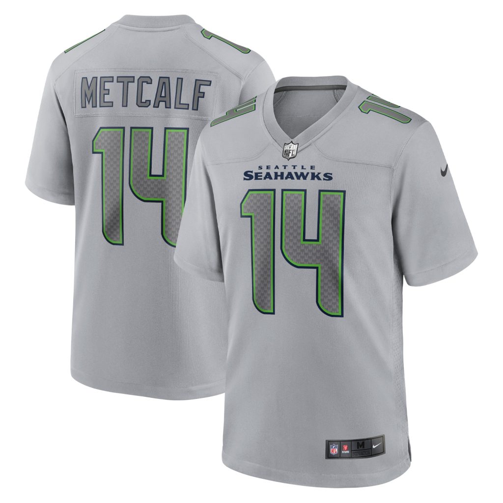 Men's Seattle Seahawks DK Metcalf Nike Gray Atmosphere Fashion Game Jersey