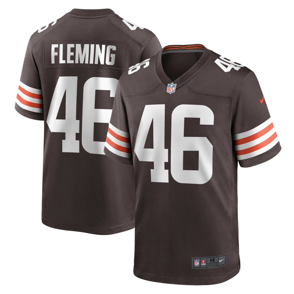 Men's Cleveland Browns Don Fleming Nike Brown Retired Player Jersey