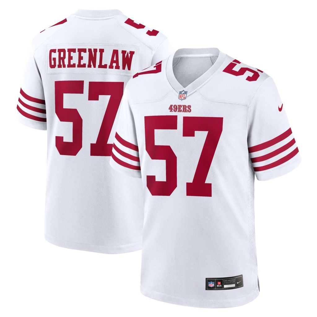 Dre Greenlaw San Francisco 49ers Nike Team Game Jersey -  White