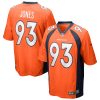 Men's Denver Broncos Dre'Mont Jones Nike Orange Game Jersey