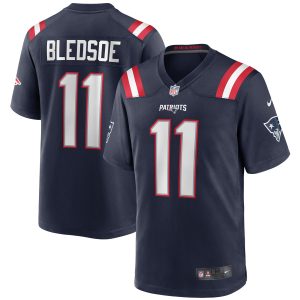 Men's New England Patriots Drew Bledsoe Nike Navy Game Retired Player Jersey