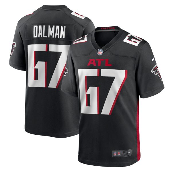 Men's Atlanta Falcons Drew Dalman Nike Black Game Jersey