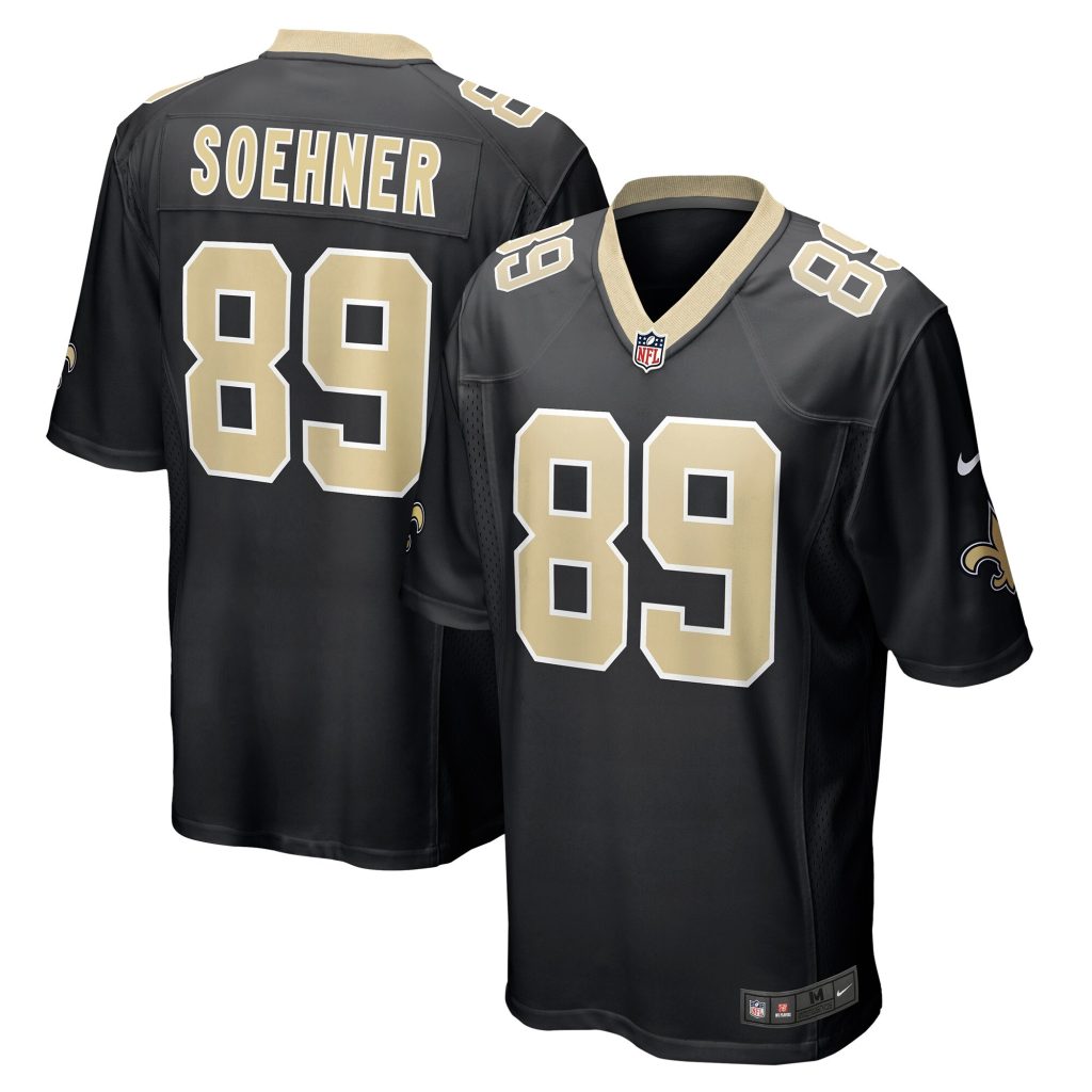 Men's New Orleans Saints Dylan Soehner Nike Black Game Jersey