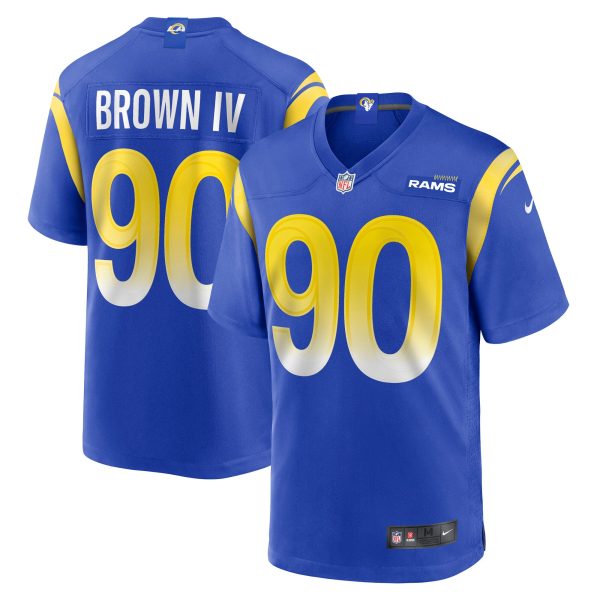 Men's Los Angeles Rams Earnest Brown IV Nike Royal Game Player Jersey