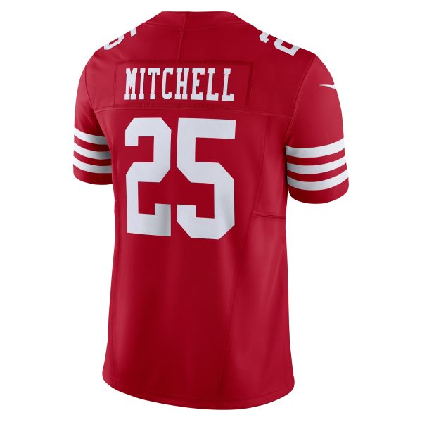 Men's San Francisco 49ers Elijah Mitchell Nike Scarlet Vapor F.U.S.E. Limited Jersey