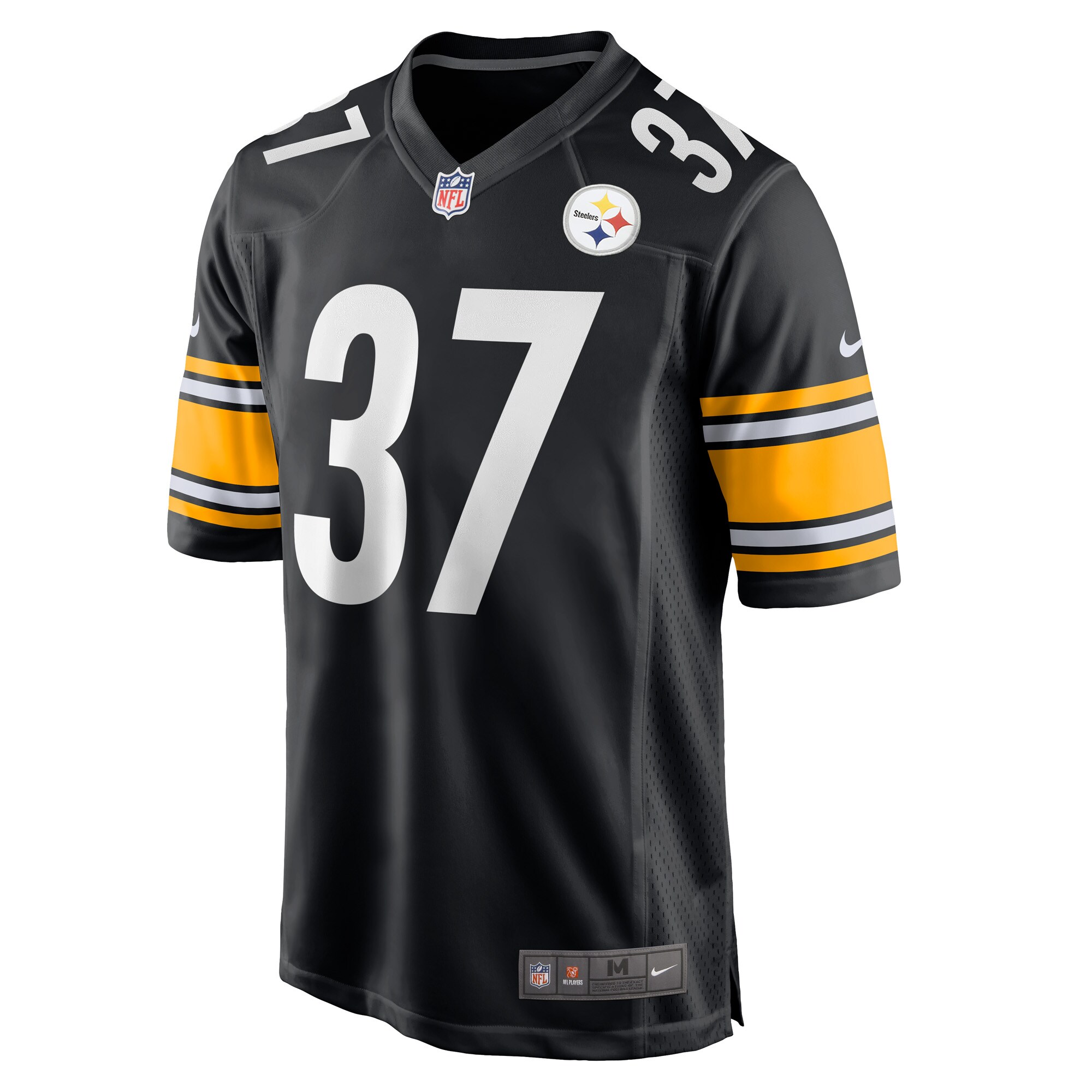 Men's Pittsburgh Steelers Elijah Riley Nike Black Game Player Jersey