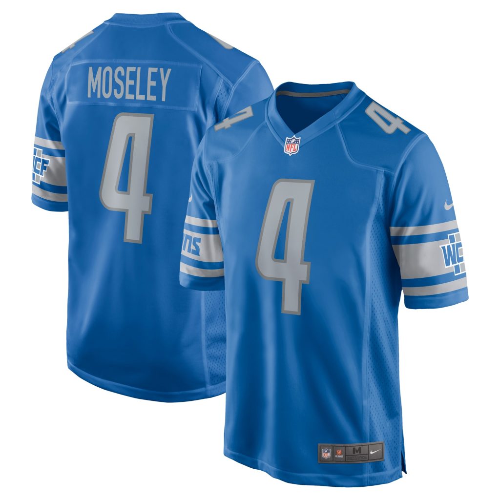 Men's Detroit Lions Emmanuel Moseley Nike Blue Game Jersey
