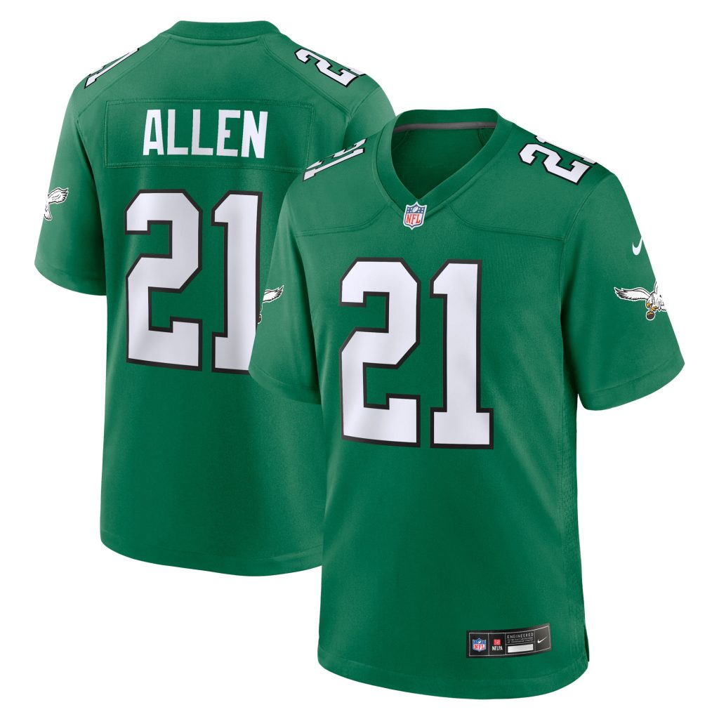 Eric Allen Philadelphia Eagles Nike Alternate Game Jersey - Kelly Green