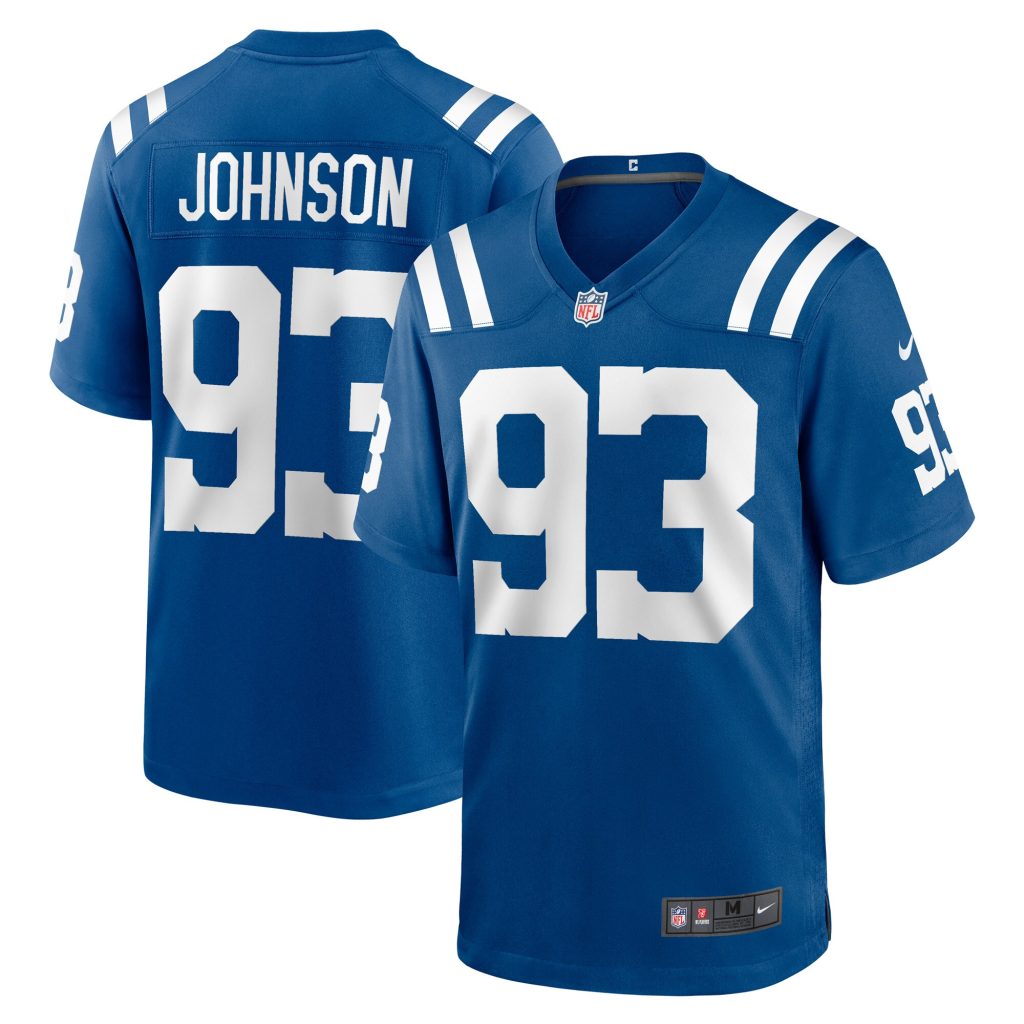 Men's Indianapolis Colts Eric Johnson Nike Royal Player Game Jersey