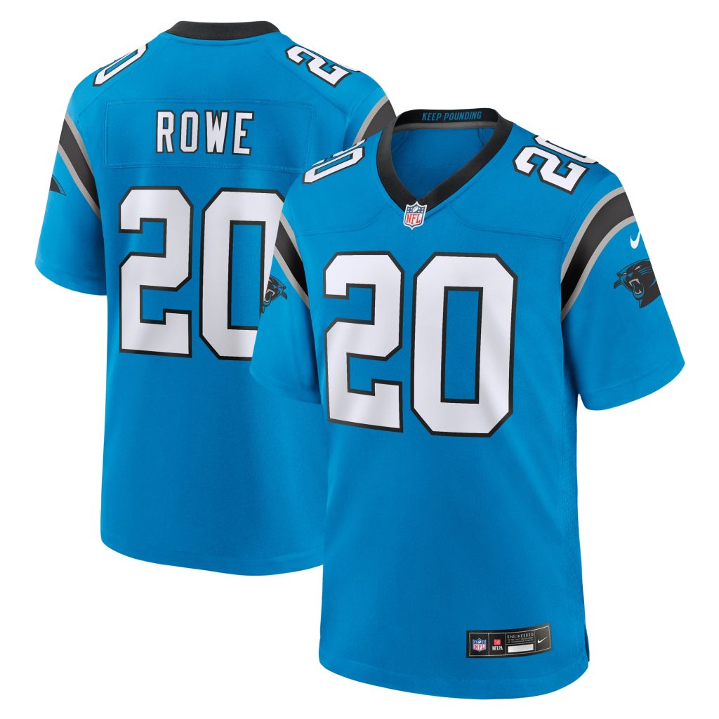 Men's Carolina Panthers Eric Rowe Nike Blue Alternate Game Jersey