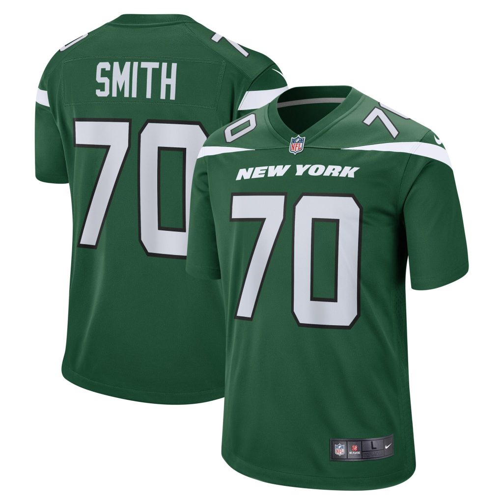 Men's New York Jets Eric Smith Nike Gotham Green Game Player Jersey