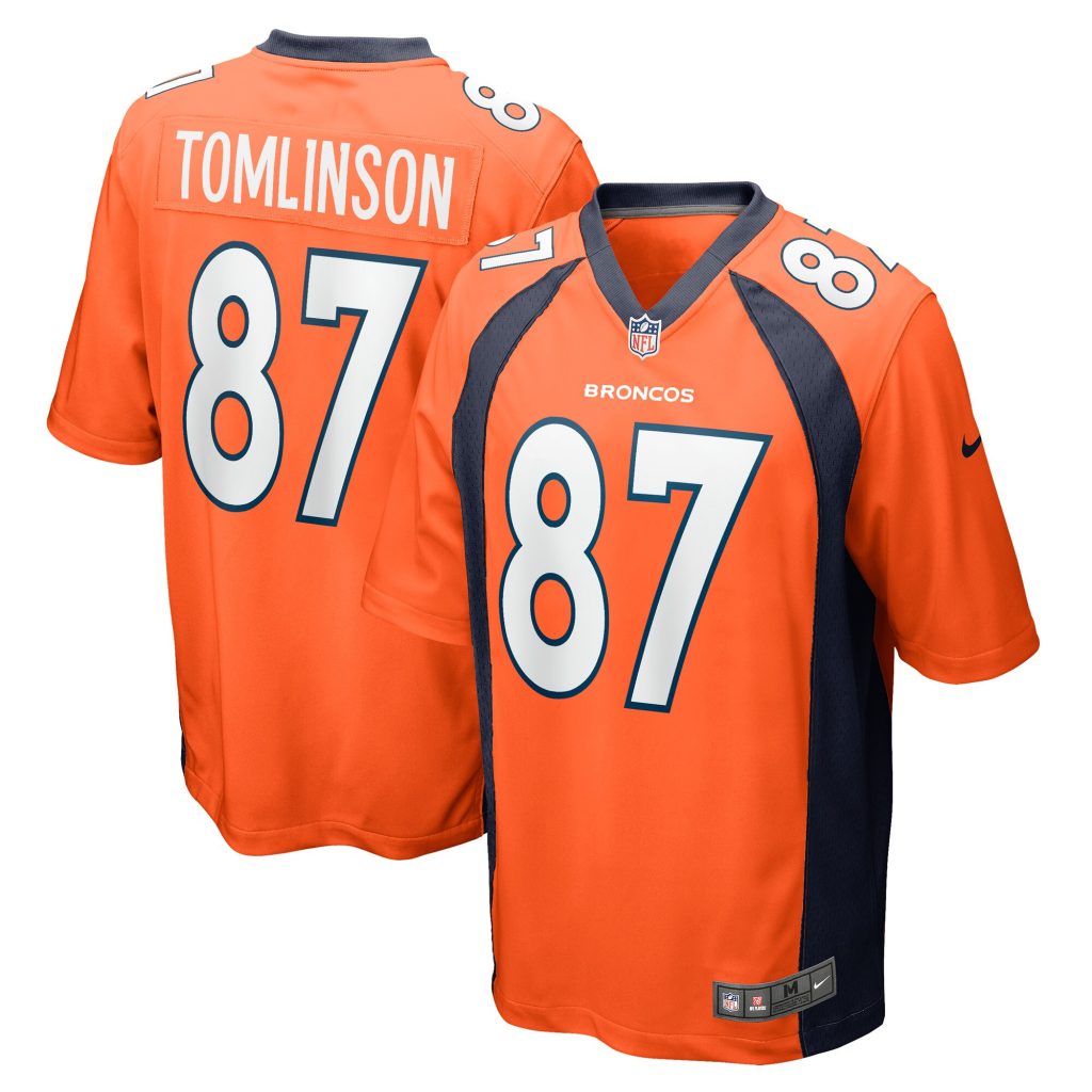 Men's Denver Broncos Eric Tomlinson Nike Orange Game Player Jersey
