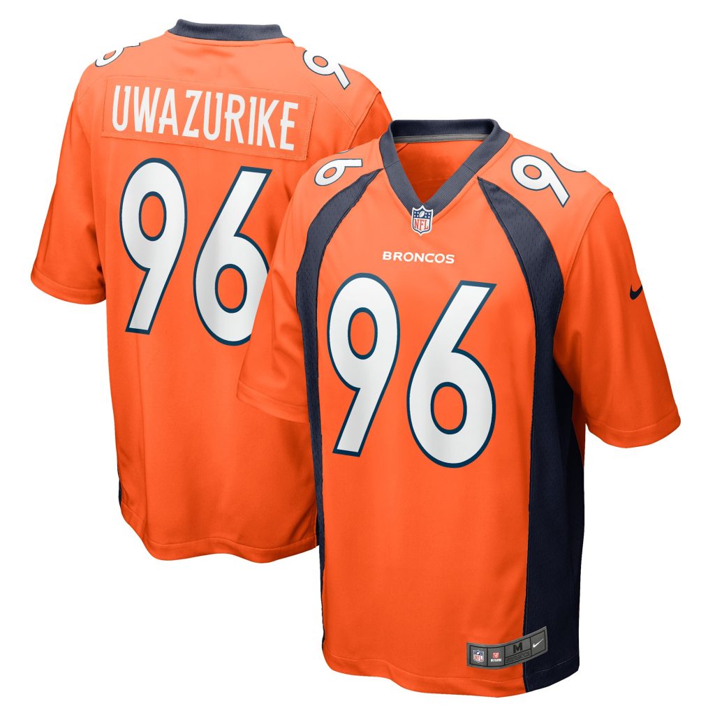 Men's Denver Broncos Eyioma Uwazurike Nike Orange Game Player Jersey