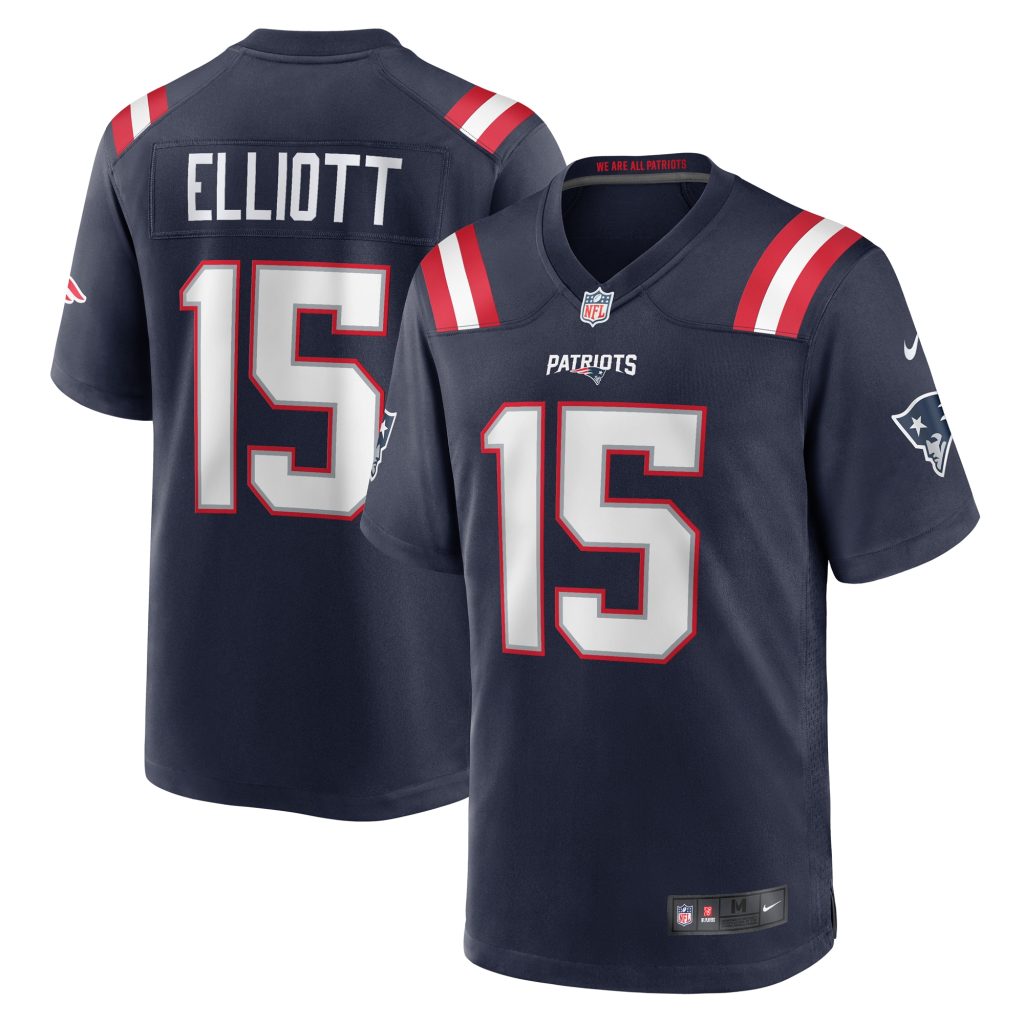 Ezekiel Elliott New England Patriots Nike Game Player Jersey - Navy