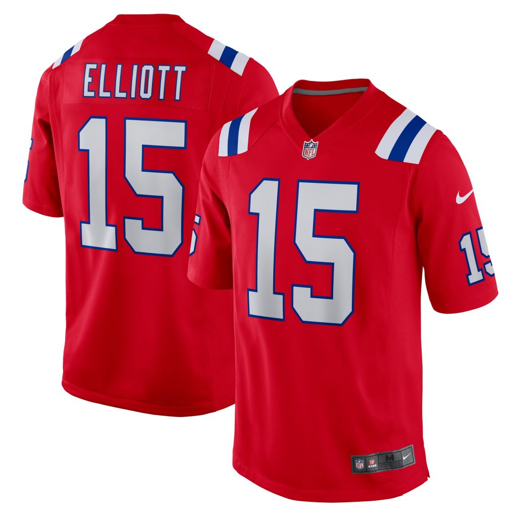 Ezekiel Elliott New England Patriots Nike Male Adult Alternate Game Player Jersey - Red