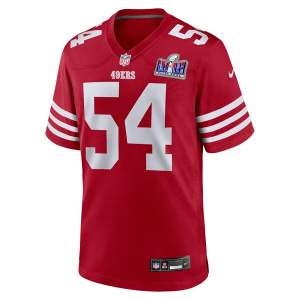 Fred Warner San Francisco 49ers Nike Super Bowl LVIII Game Jersey - Scarlet
