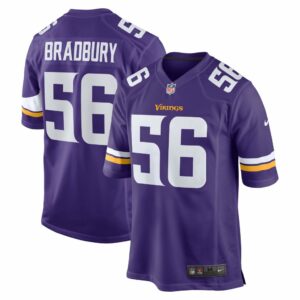 Men's Minnesota Vikings Garrett Bradbury Nike Purple Game Jersey