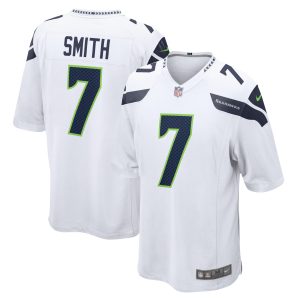 Men's Seattle Seahawks Geno Smith Nike White Game Player Jersey