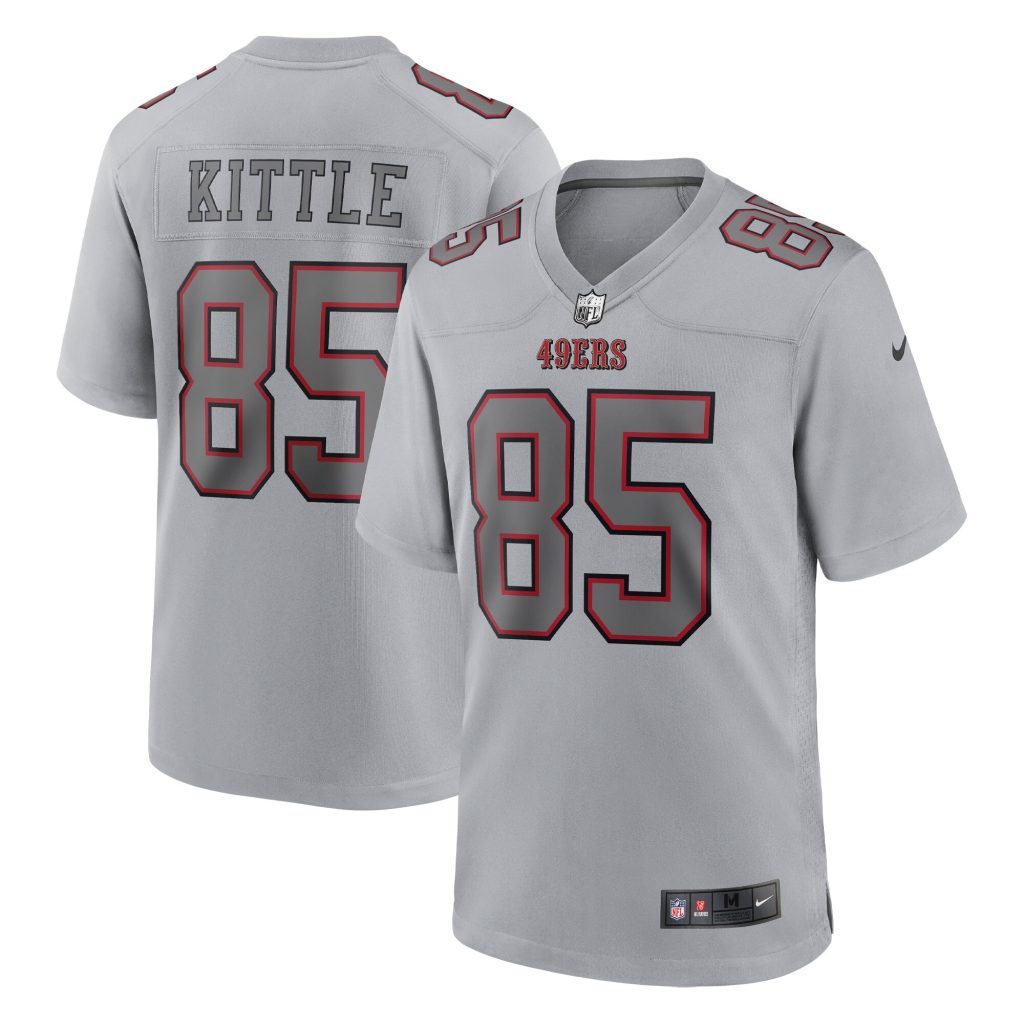 Men's San Francisco 49ers George Kittle Nike Gray Atmosphere Fashion Game Jersey