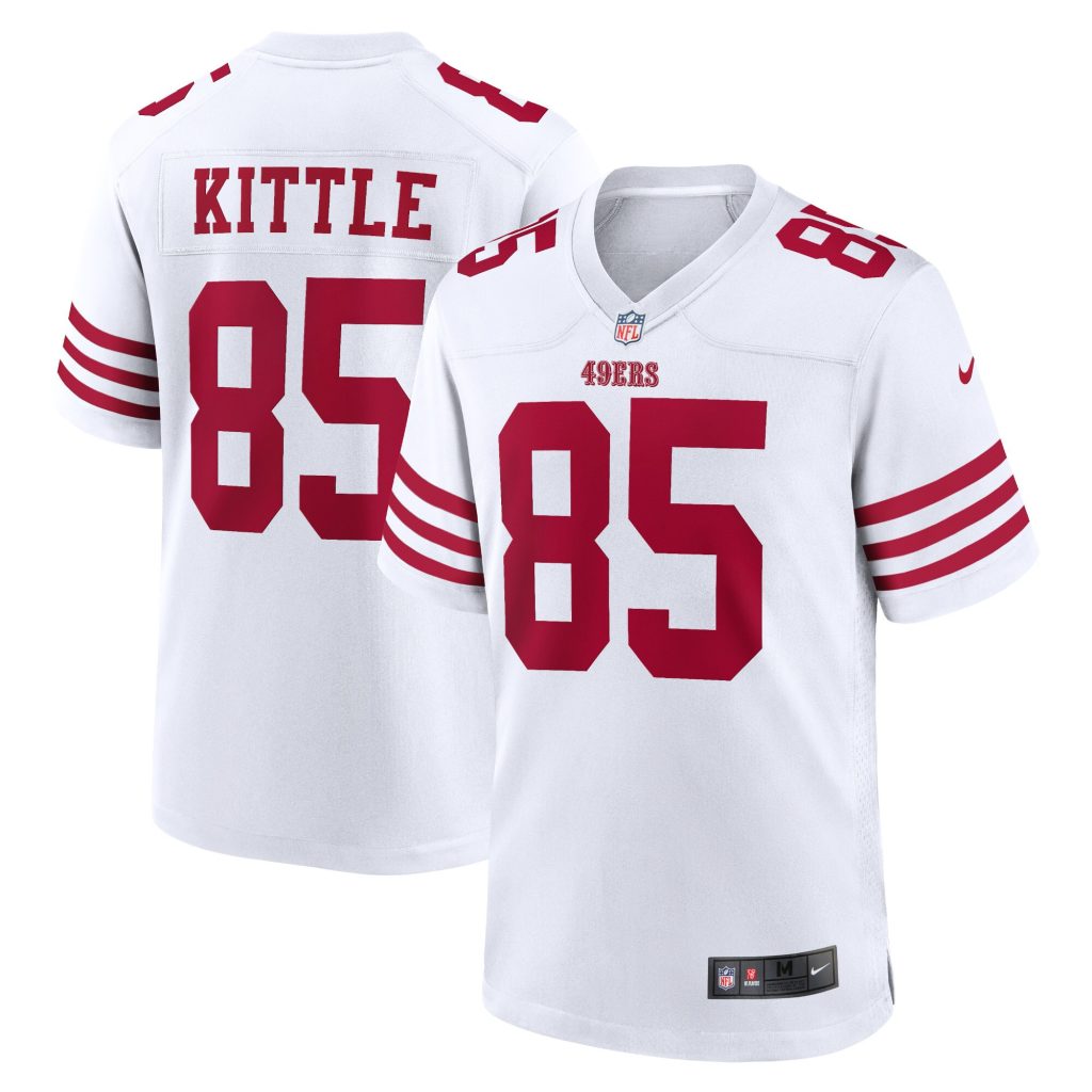 Men's San Francisco 49ers George Kittle Nike White Team Game Jersey