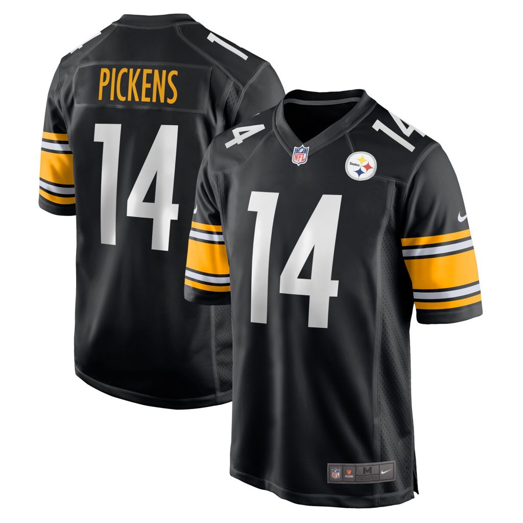 Men's Pittsburgh Steelers George Pickens Nike Black Game Player Jersey