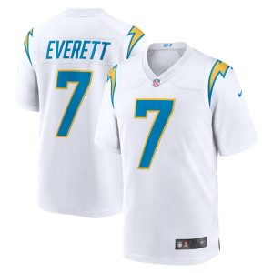 Men's Los Angeles Chargers Gerald Everett Nike White Game Player Jersey