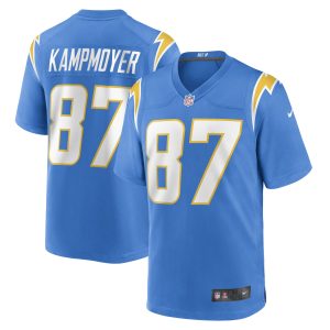 Men's Los Angeles Chargers Hunter Kampmoyer Nike Powder Blue Game Player Jersey