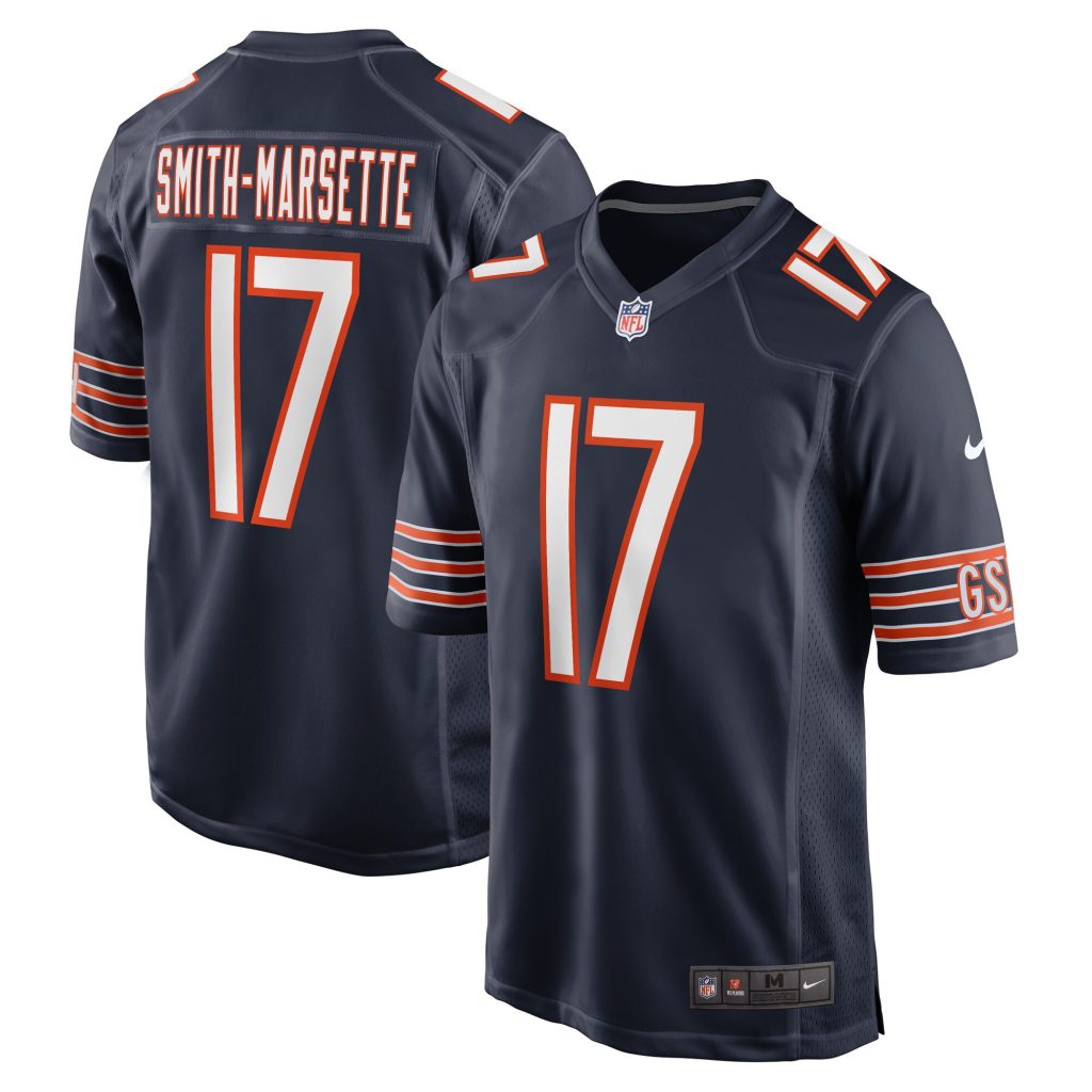 Men's Chicago Bears Ihmir Smith-Marsette Nike Navy Game Player Jersey