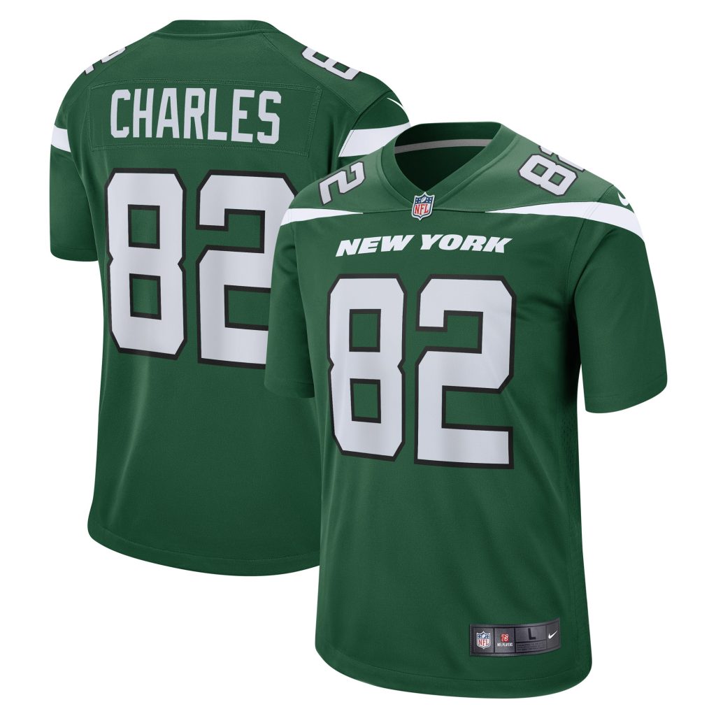 Men's New York Jets Irvin Charles Nike Gotham Green Game Player Jersey