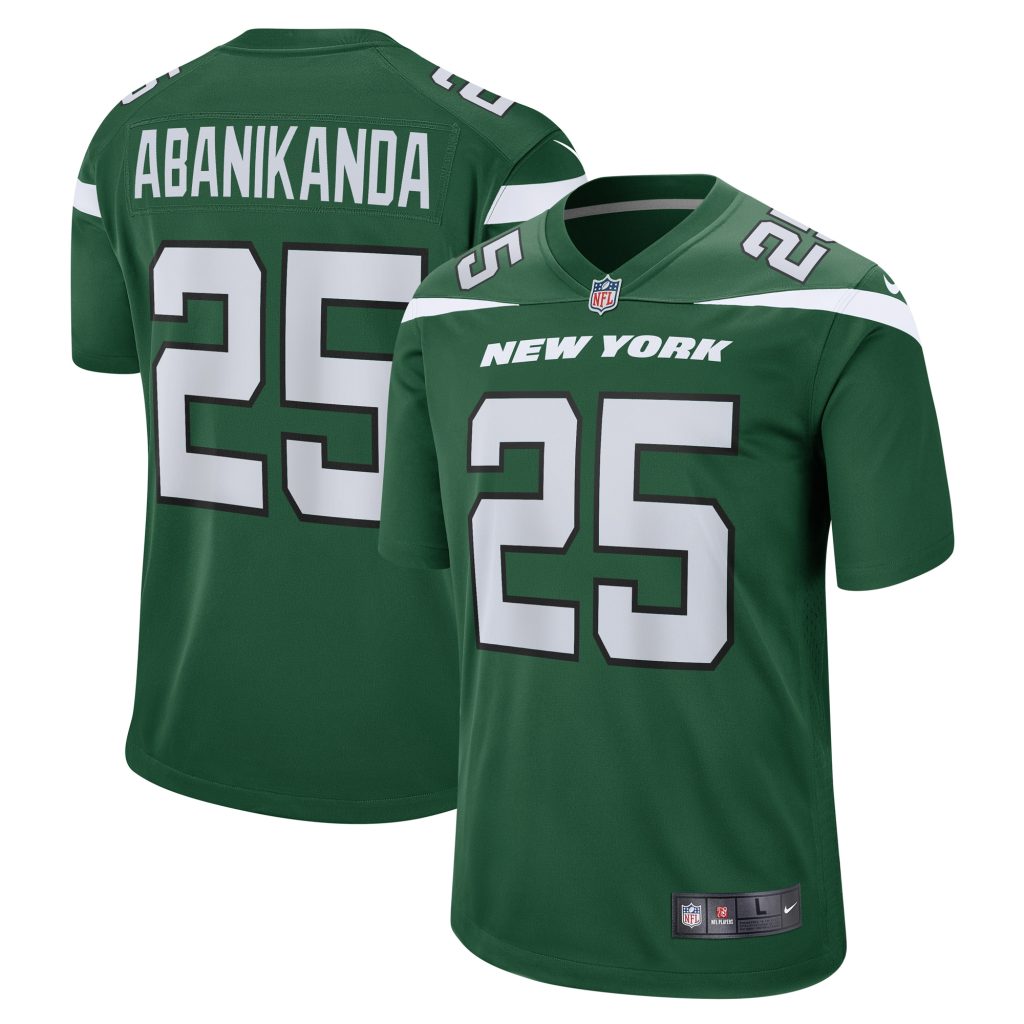 Israel Abanikanda New York Jets Nike  Game Jersey - Gotham Green