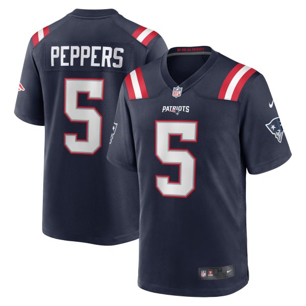 Men's New England Patriots Jabrill Peppers Nike Navy Game Player Jersey