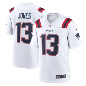 Men's New England Patriots Jack Jones Nike White Game Player Jersey