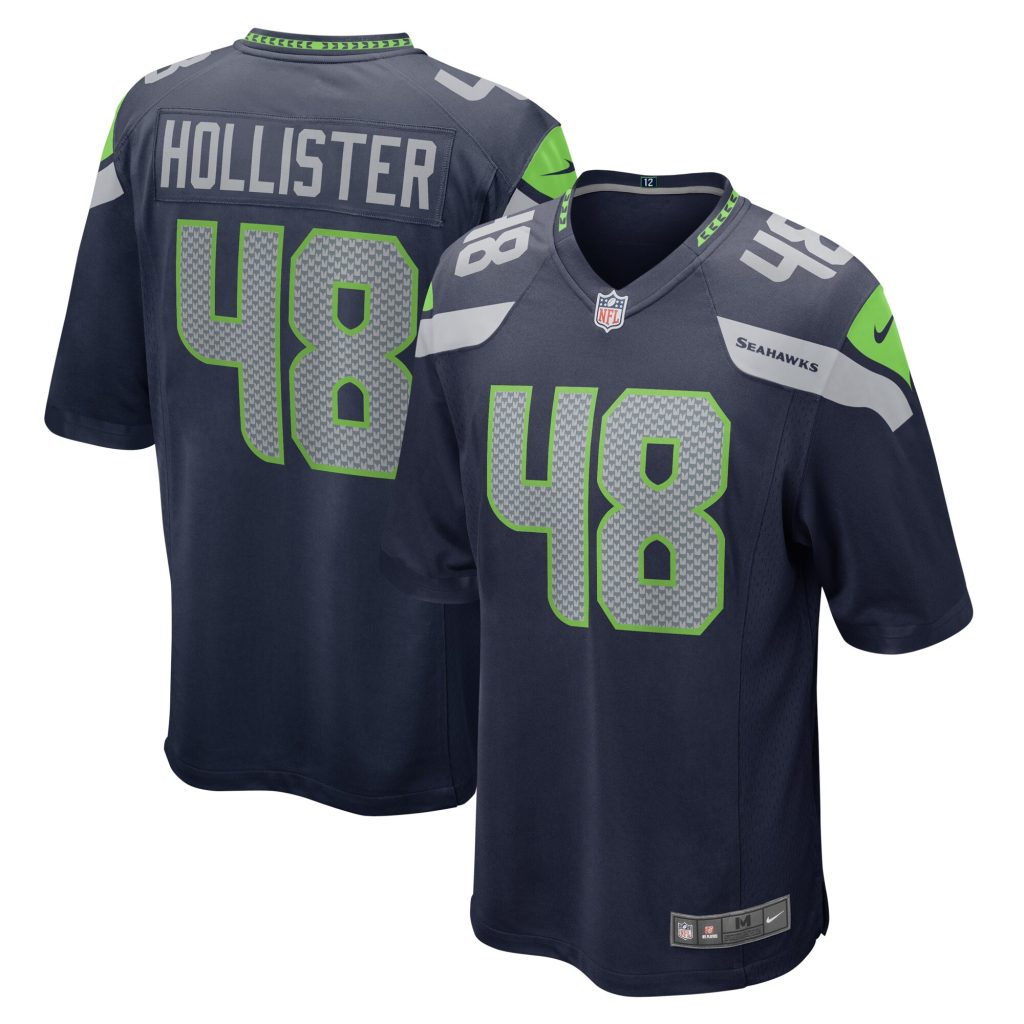 Men's Seattle Seahawks Jacob Hollister Nike College Navy Home Game Player Jersey