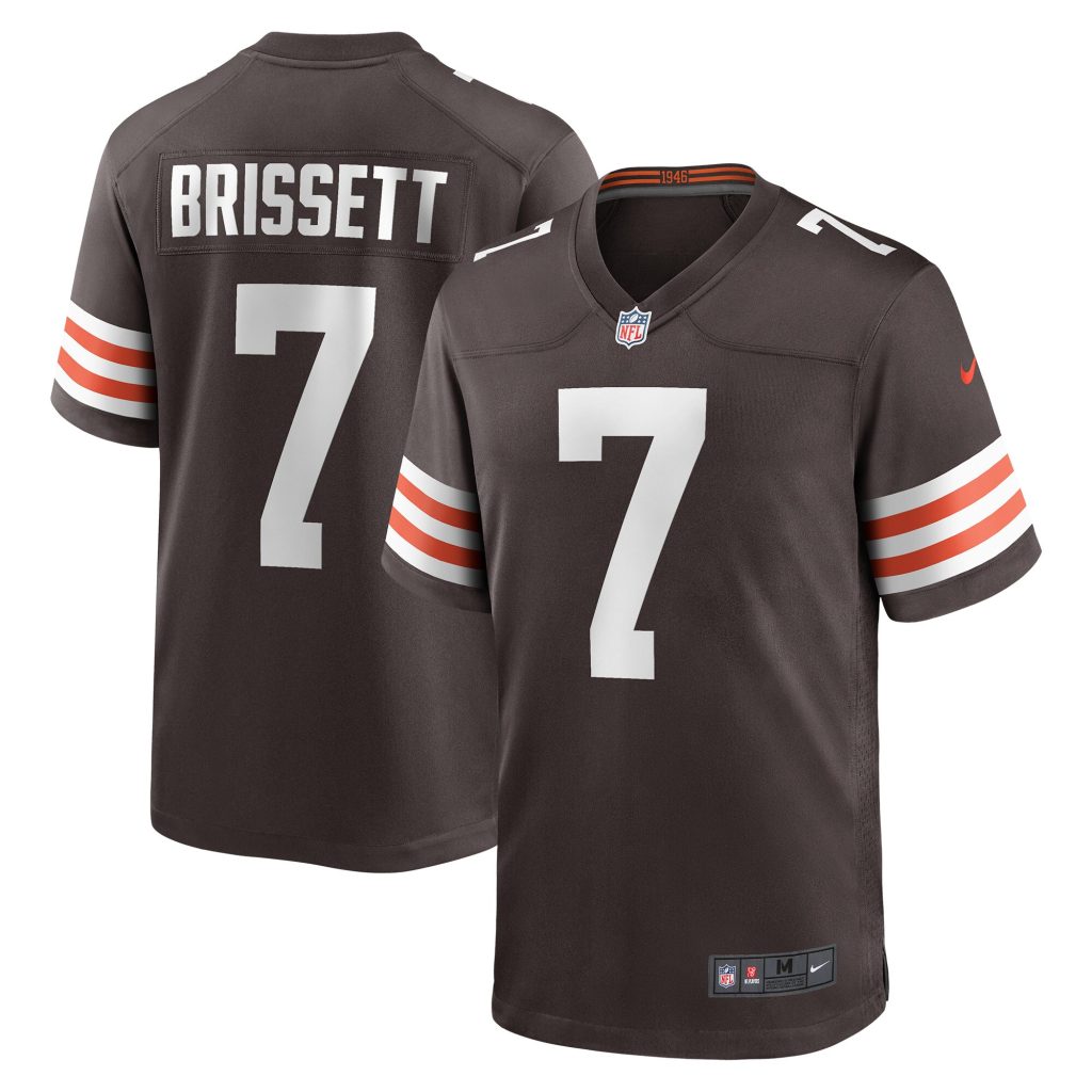 Men's Cleveland Browns Jacoby Brissett Nike Brown Game Jersey