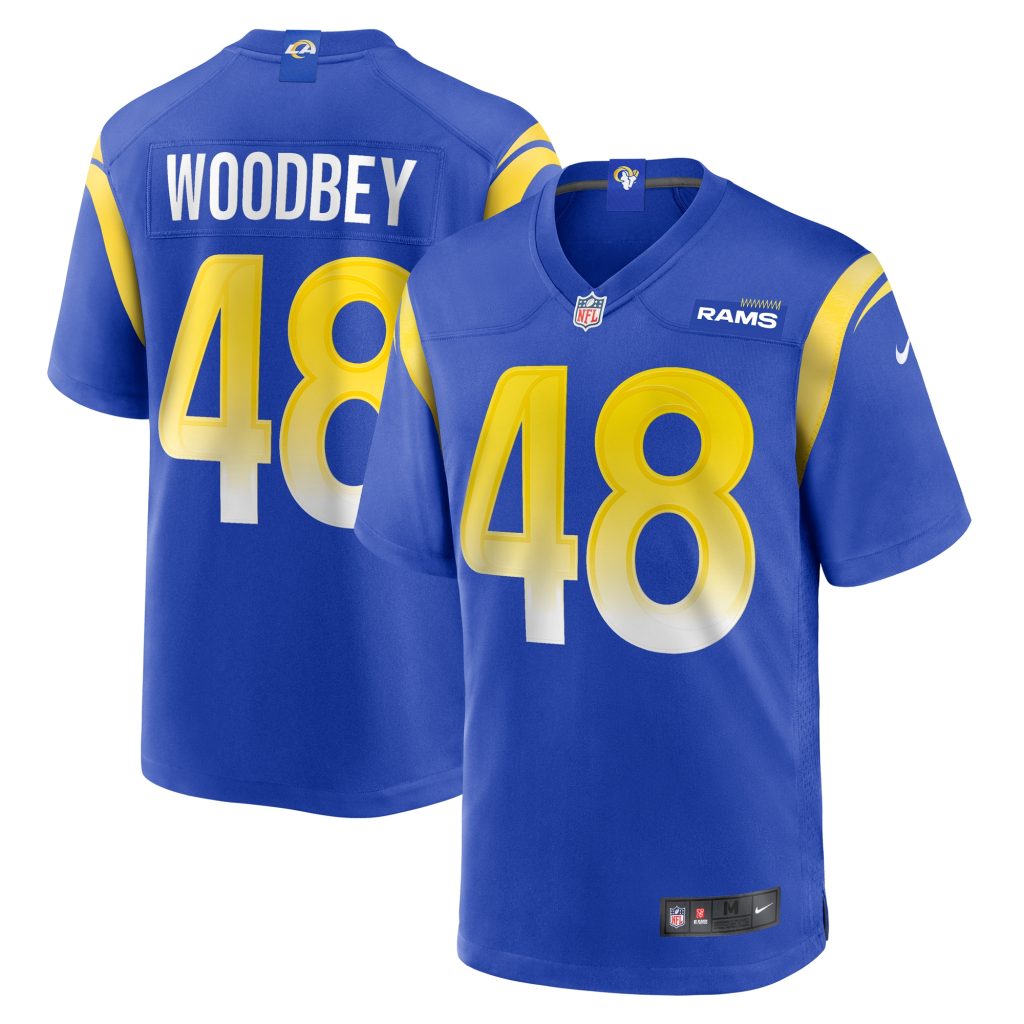 Men's Los Angeles Rams Jaiden Woodbey Nike Royal Home Game Jersey