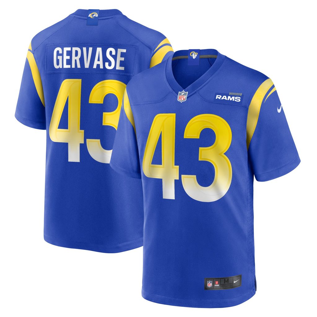 Men's Los Angeles Rams Jake Gervase Nike Royal Game Player Jersey