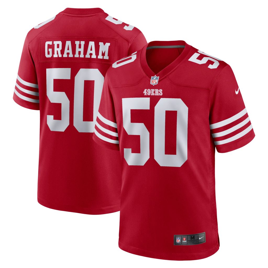 Men's San Francisco 49ers Jalen Graham Nike Scarlet Team Game Jersey