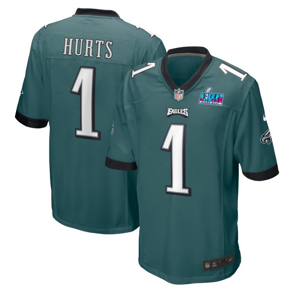 Men S Philadelphia Eagles Jalen Hurts Nike Midnight Green Super Bowl Lvii Patch Game Jersey