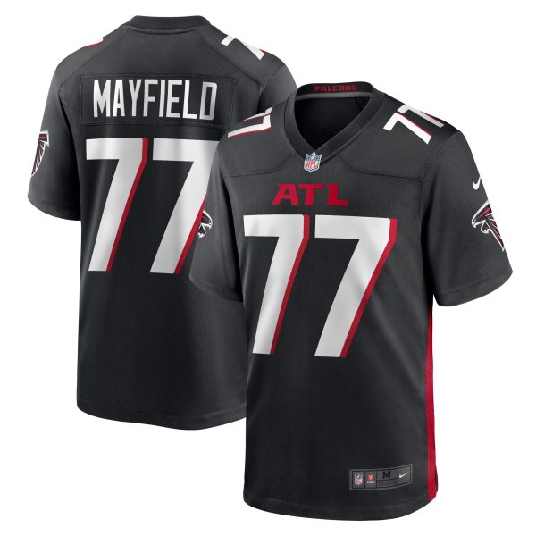 Men's Atlanta Falcons Jalen Mayfield Nike Black Game Jersey