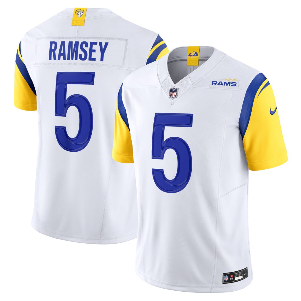 Men's Los Angeles Rams Jalen Ramsey Nike White Vapor F.U.S.E. Limited Jersey