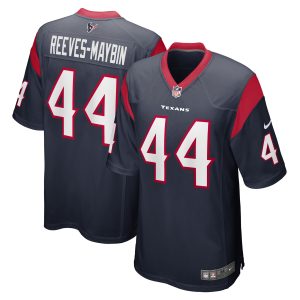 Men's Houston Texans Jalen Reeves-Maybin Nike Navy Game Player Jersey